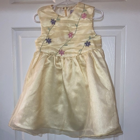 American Girl Bitty Baby Garden Fairy yellow Dress size 3